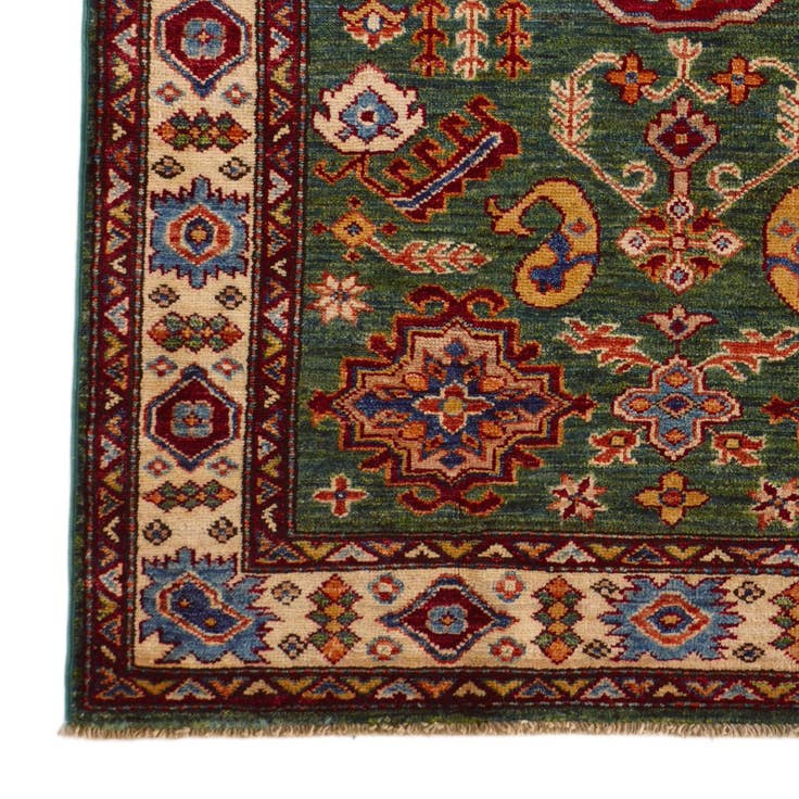Detail image of 3' 4 x 4' 11 Hand Knotted Kazak Rug
