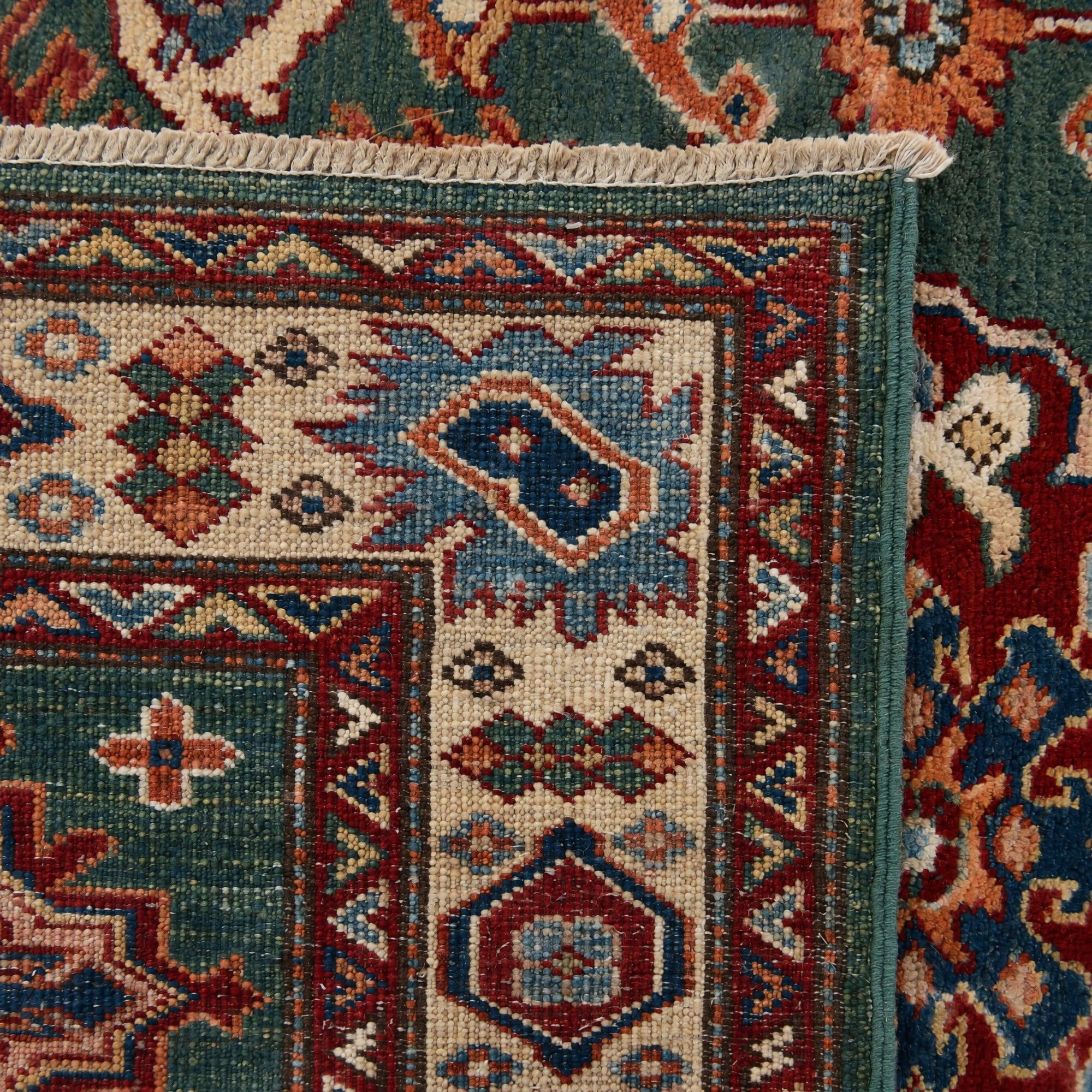 Detail image 12 of 12: 3' 4 x 4' 11 Hand Knotted Kazak Rug