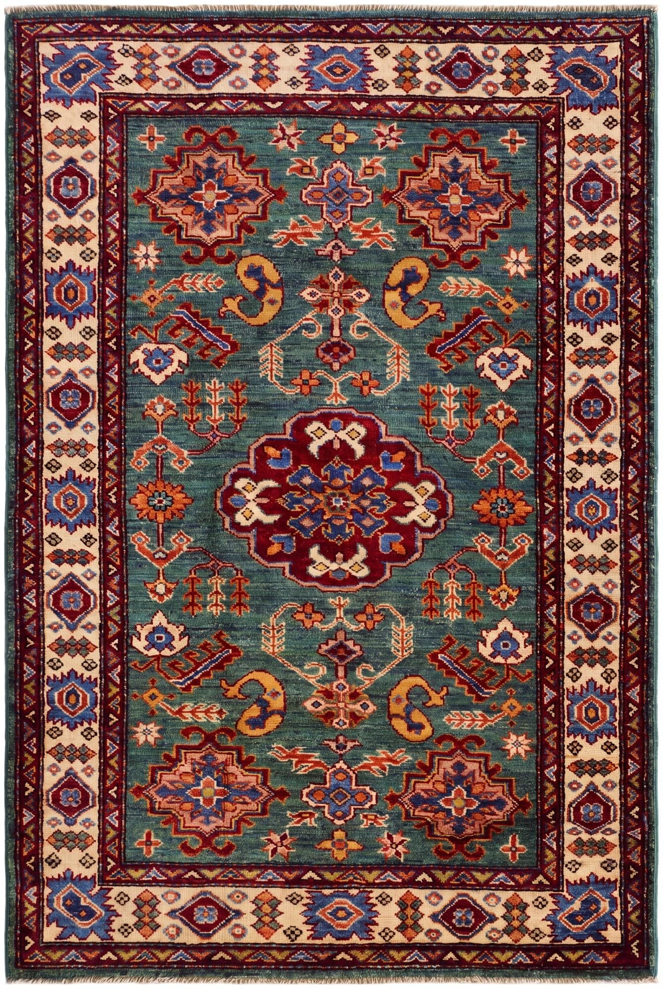 3' 5 x 5' 1 Hand Knotted Kazak Rug