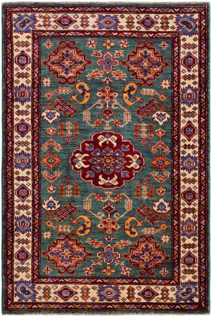 3' 5 x 5' 1 Hand Knotted Kazak Rug