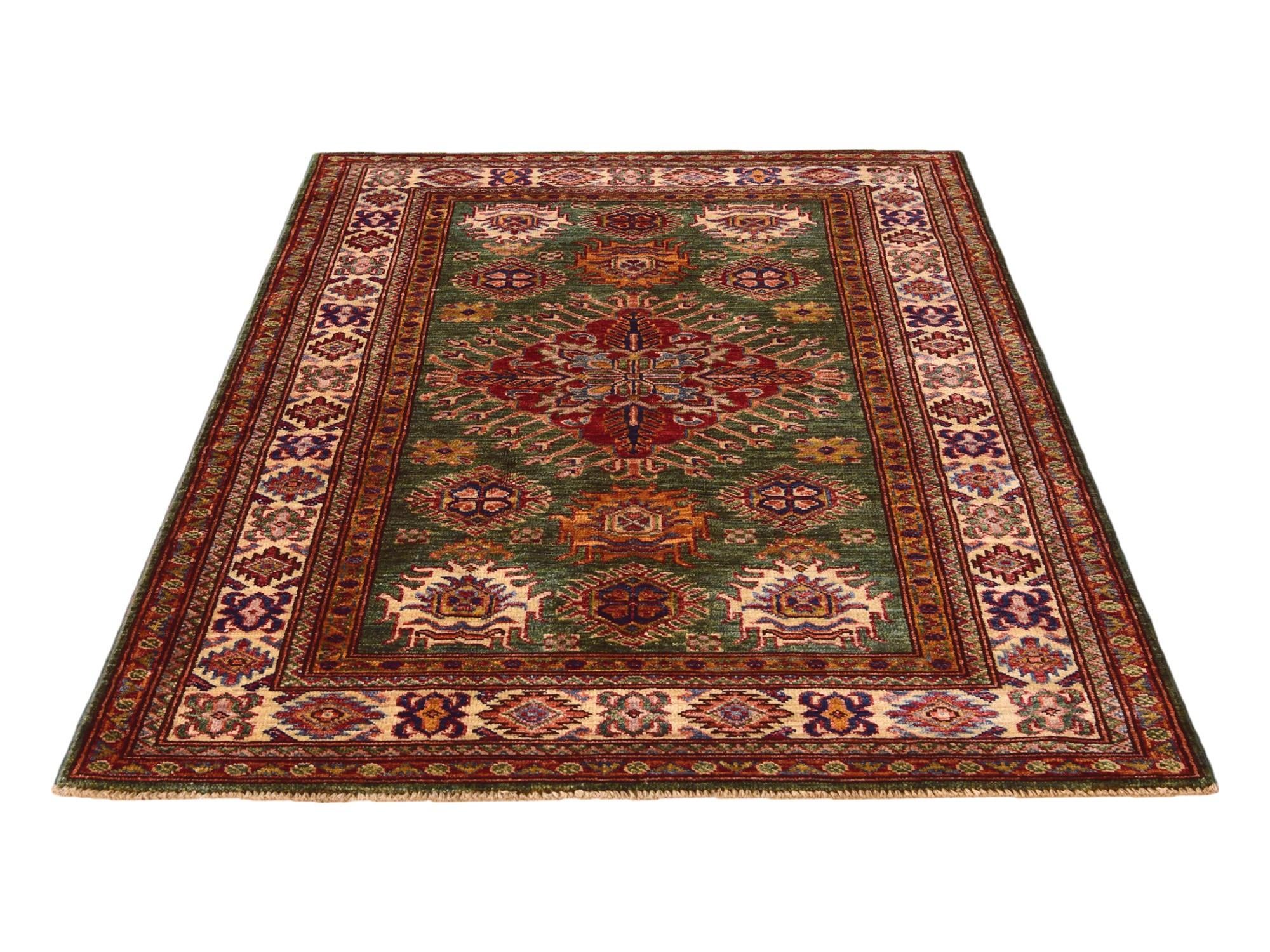 3' 5 x 5' Hand Knotted Kazak Rug