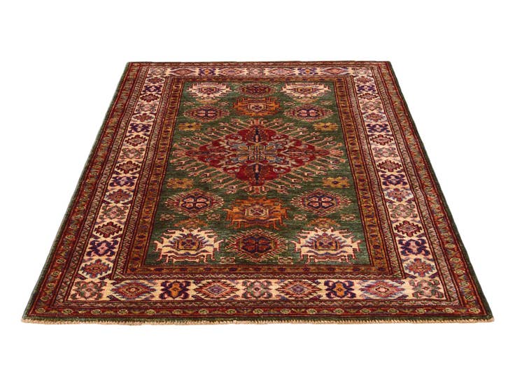 Detail image of 3' 5 x 5' Hand Knotted Kazak Rug