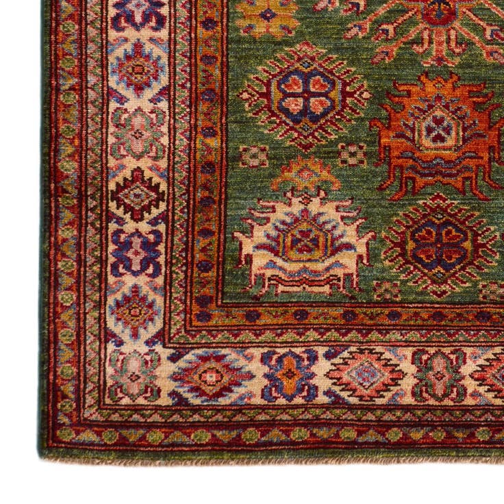 Detail image of 3' 5 x 5' Hand Knotted Kazak Rug