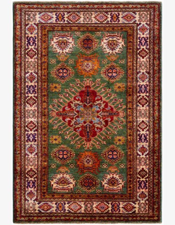 3' 5 x 5' Hand Knotted Kazak Rug