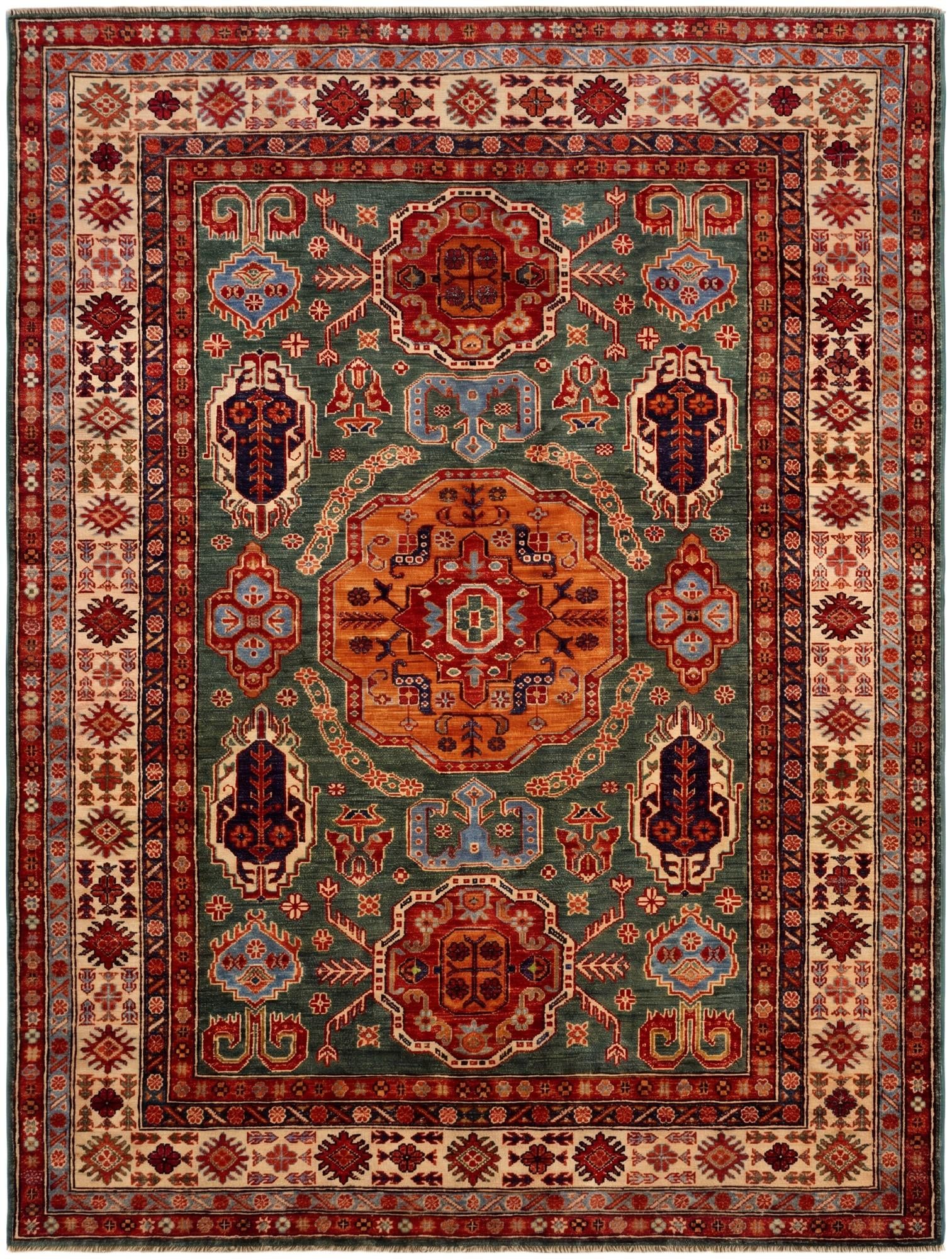 4' 11 x 6' 6 Hand Knotted Kazak Rug