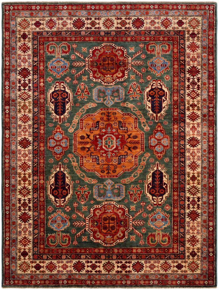 4' 11 x 6' 6 Hand Knotted Kazak Rug
