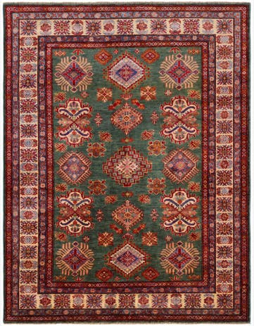 5' x 6' 6 Hand Knotted Kazak Rug