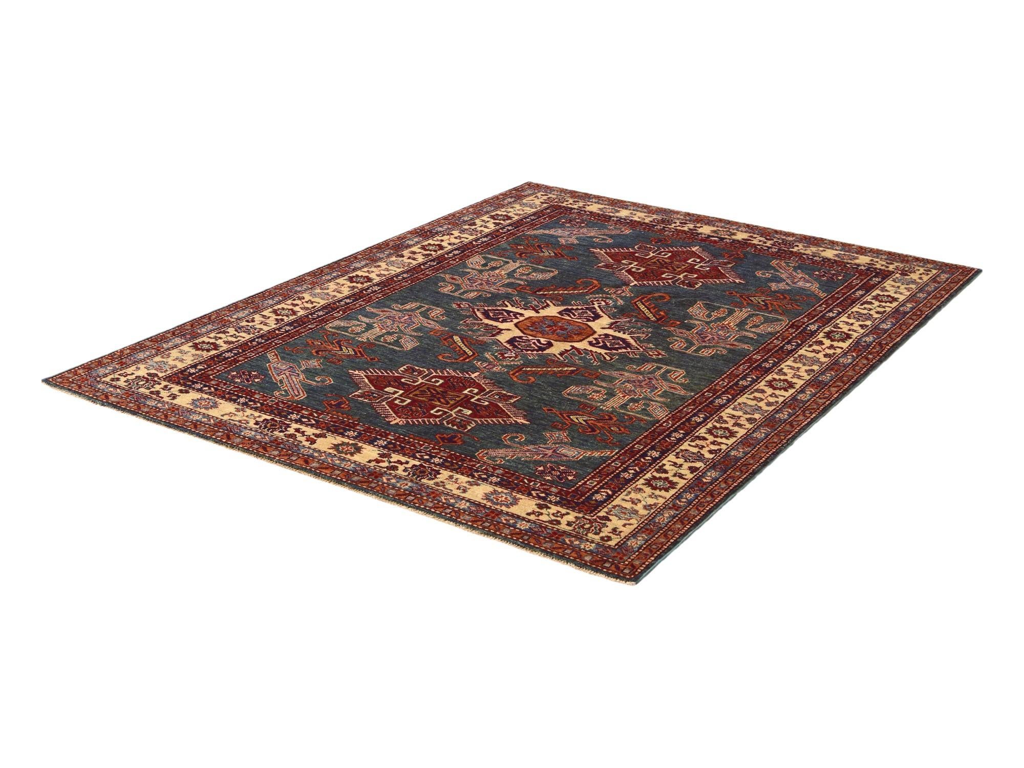 5' x 6' 7 Hand Knotted Kazak Rug