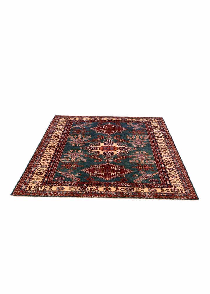 5' x 6' 7 Hand Knotted Kazak Rug