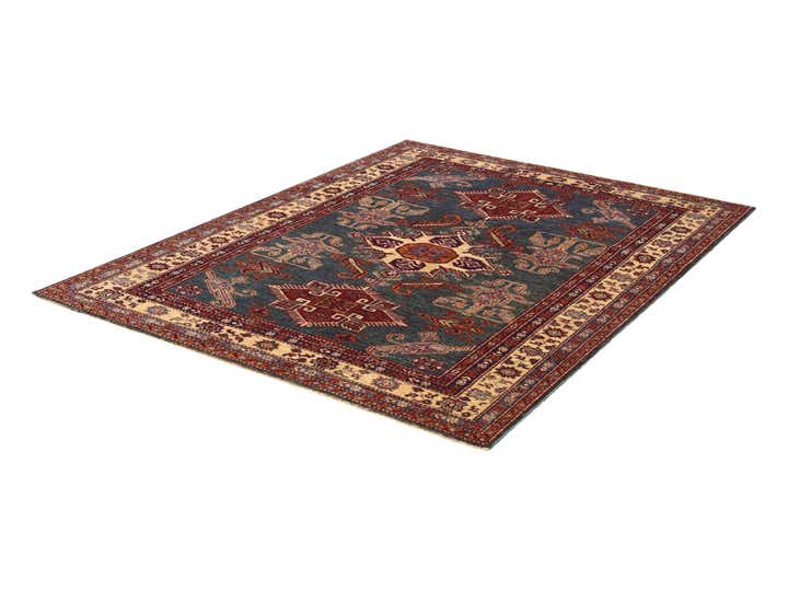 5' x 6' 7 Hand Knotted Kazak Rug