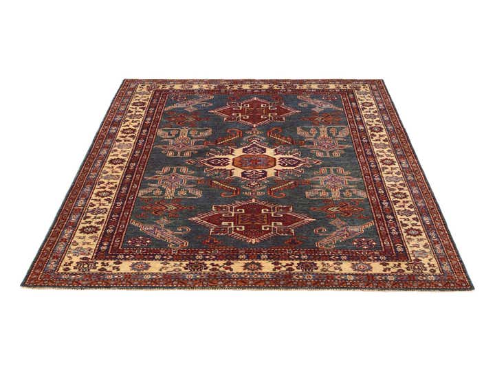 5' x 6' 7 Hand Knotted Kazak Rug