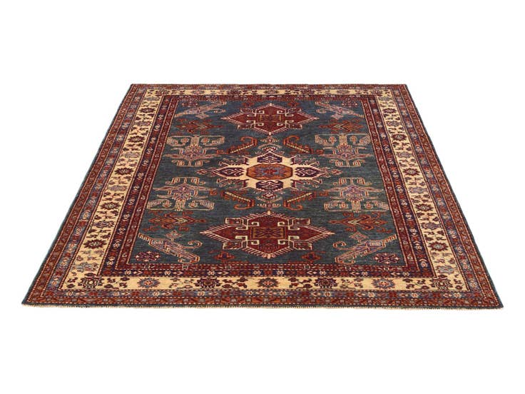 Detail image of 5' x 6' 7 Hand Knotted Kazak Rug