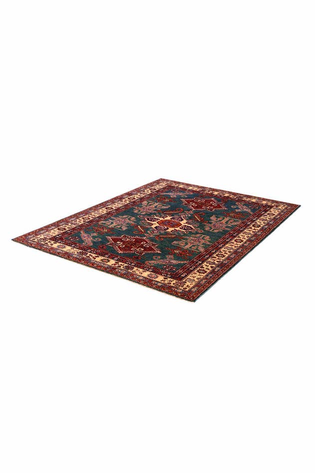 Detail image of 5' x 6' 7 Hand Knotted Kazak Rug