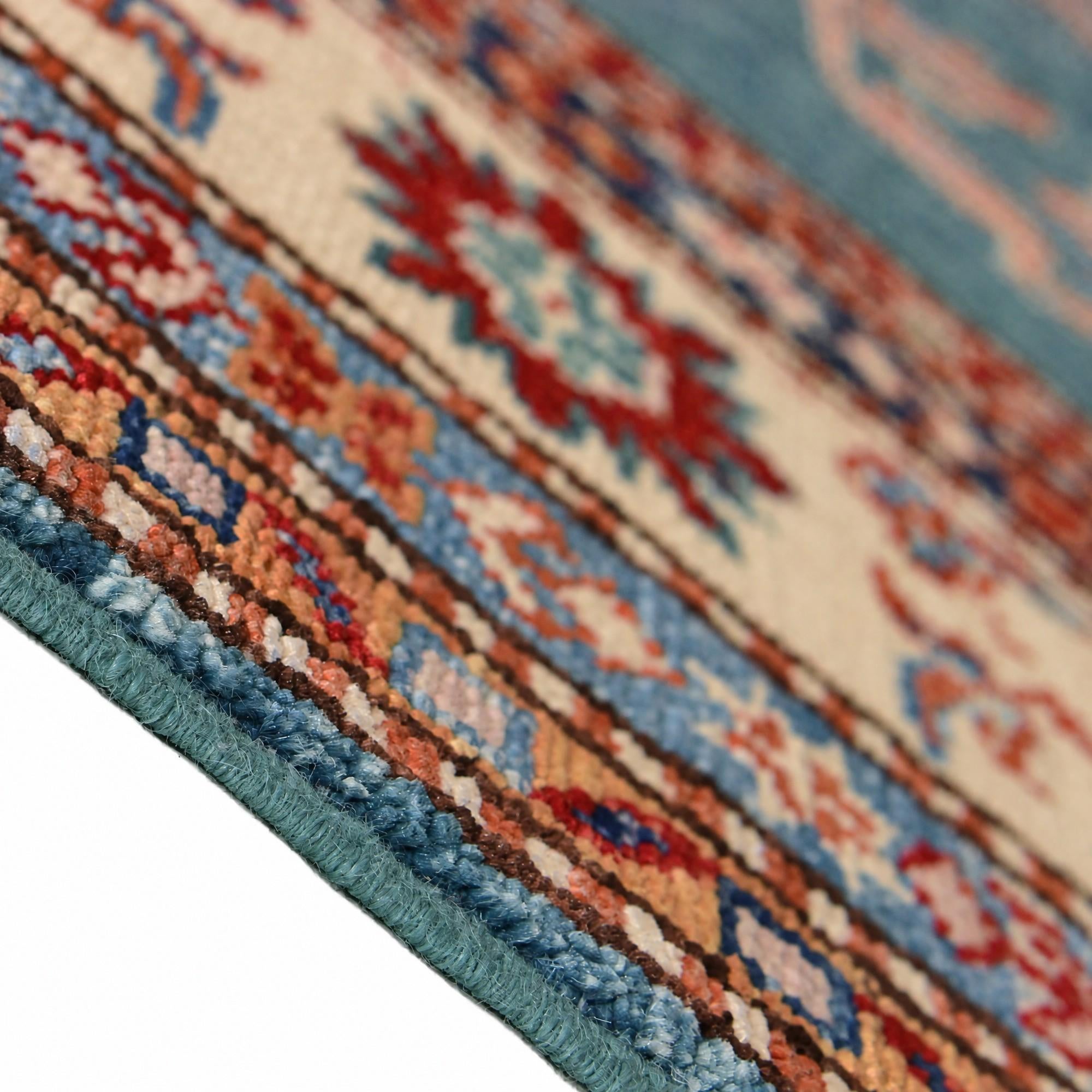 155cm x 200cm Hand Knotted Kazak Rug