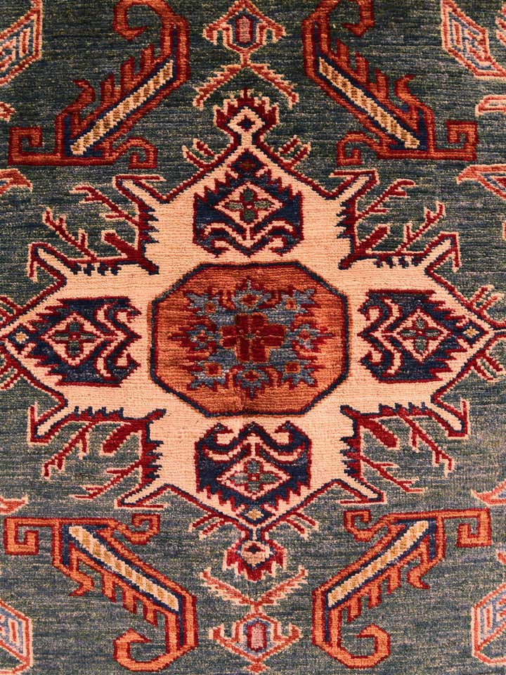 5' x 6' 7 Hand Knotted Kazak Rug