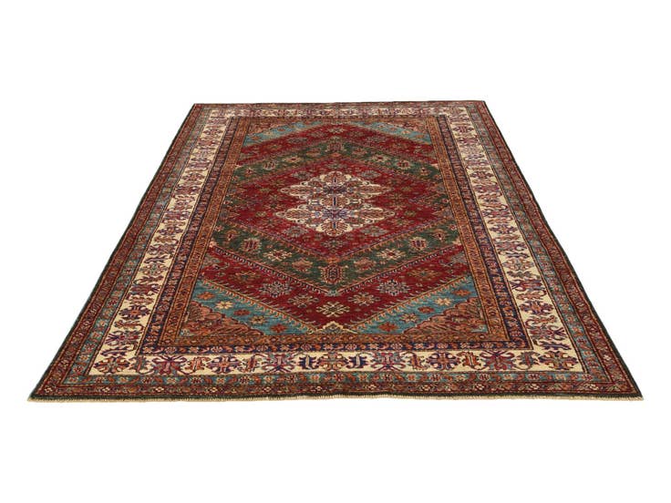 Detail image of 5' 9 x 7' 9 Hand Knotted Kazak Rug