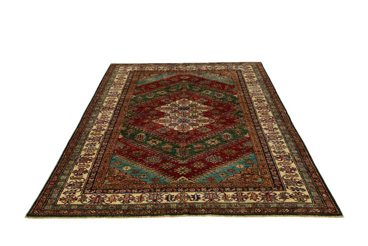 Detail image of 5' 9 x 7' 9 Hand Knotted Kazak Rug