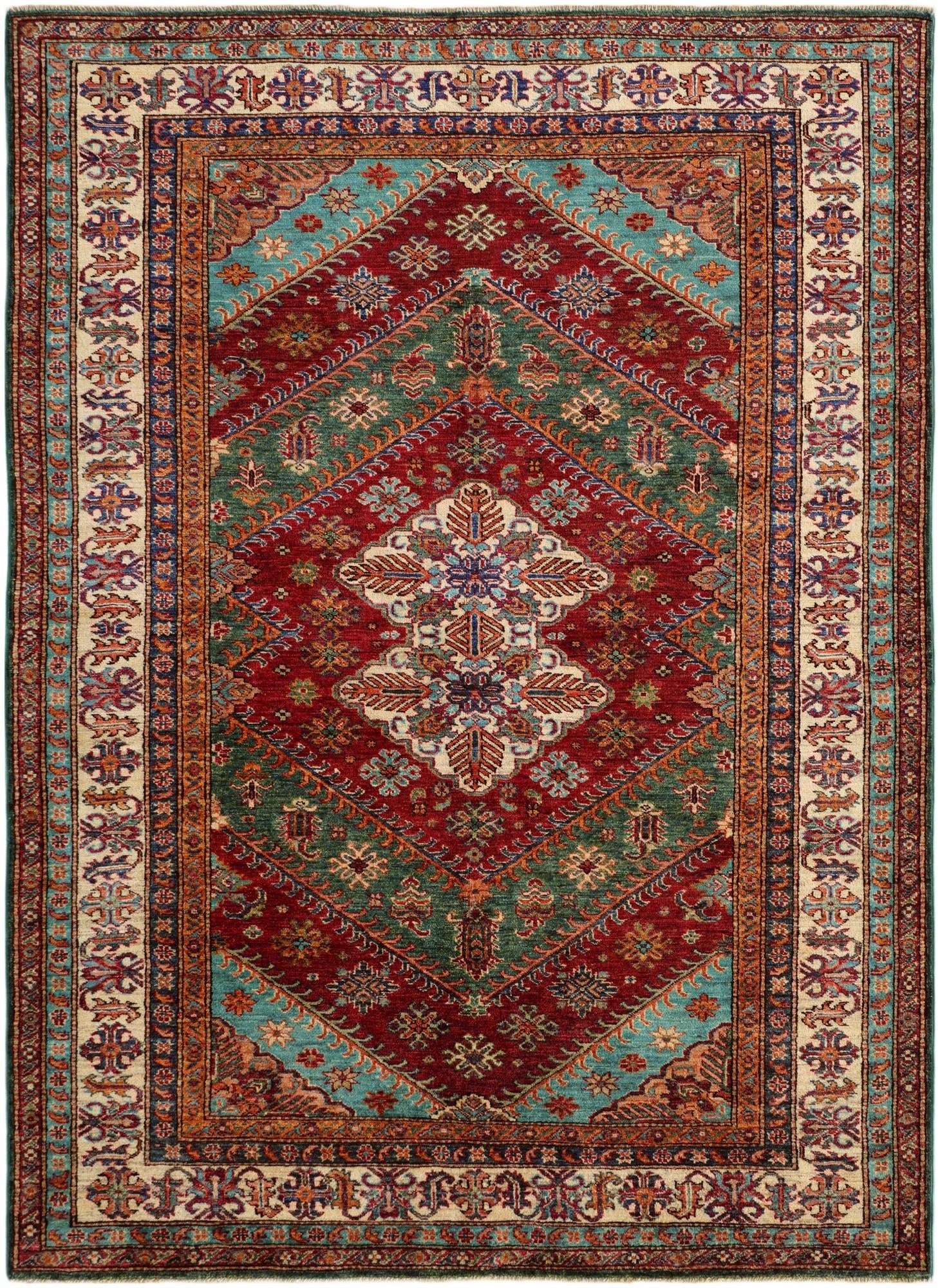 5' 9 x 7' 9 Hand Knotted Kazak Rug