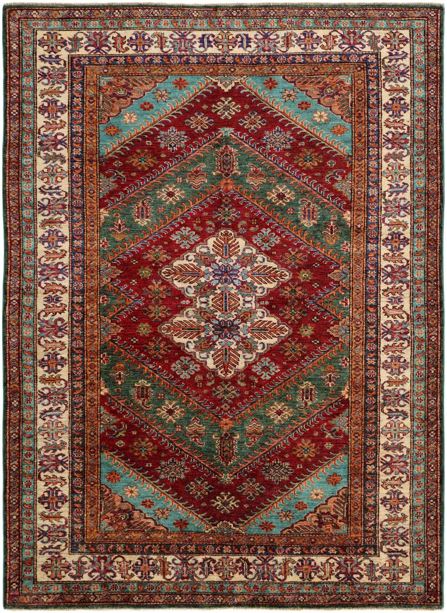 5' 9 x 7' 9 Hand Knotted Kazak Rug