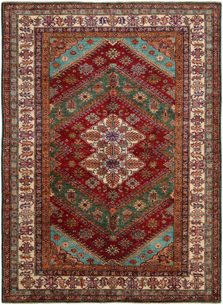 5' 9 x 7' 9 Hand Knotted Kazak Rug