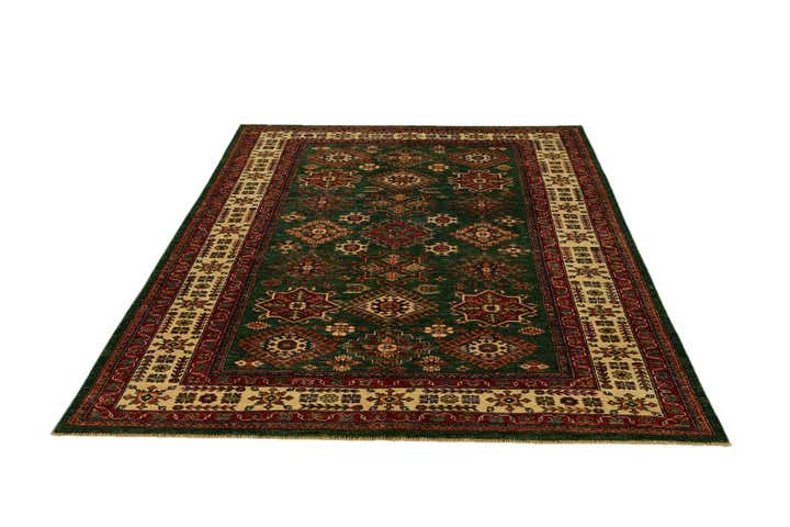 5' 9 x 7' 4 Hand Knotted Kazak Rug