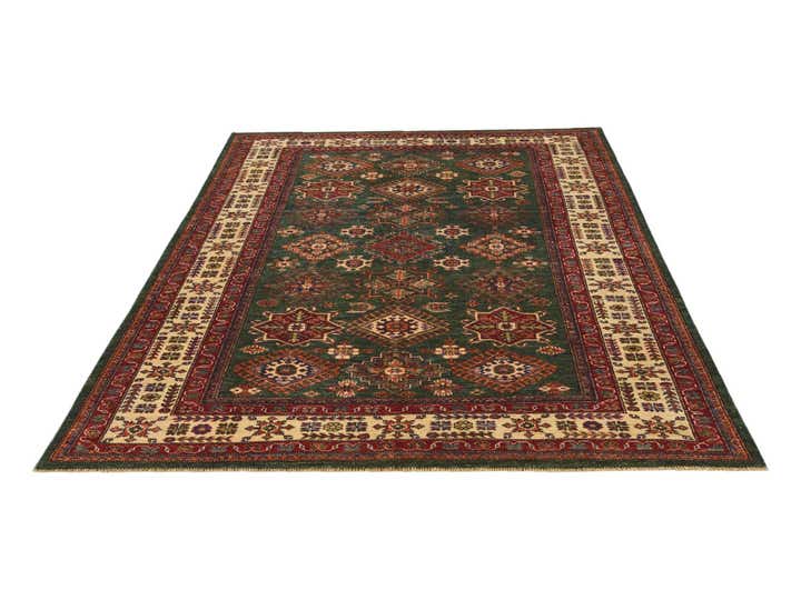 5' 9 x 7' 4 Hand Knotted Kazak Rug