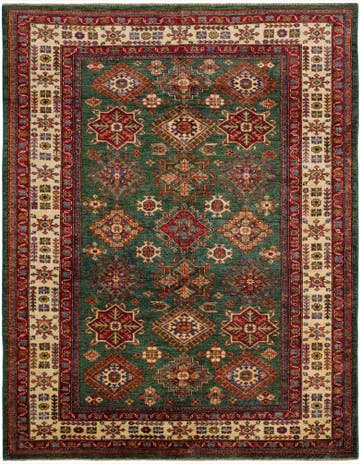 5' 9 x 7' 4 Hand Knotted Kazak Rug