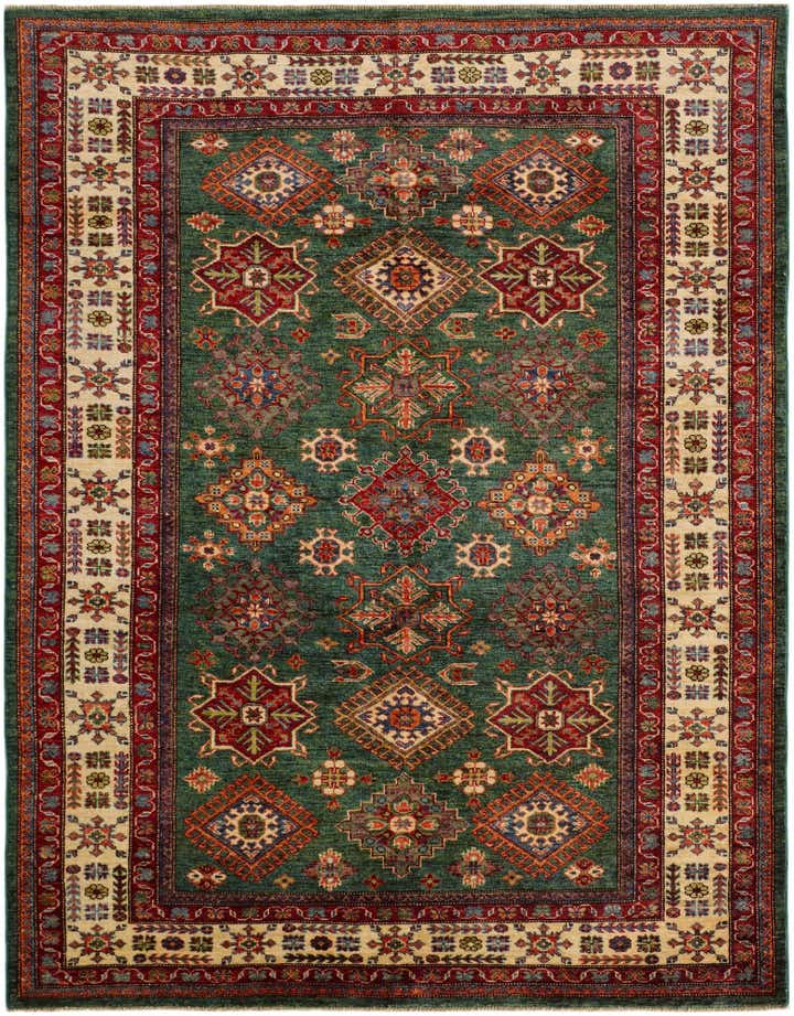 5' 9 x 7' 4 Hand Knotted Kazak Rug