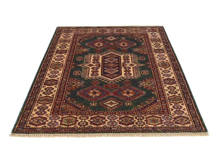 Detail image of 3' 5 x 4' 9 Hand Knotted Kazak Rug