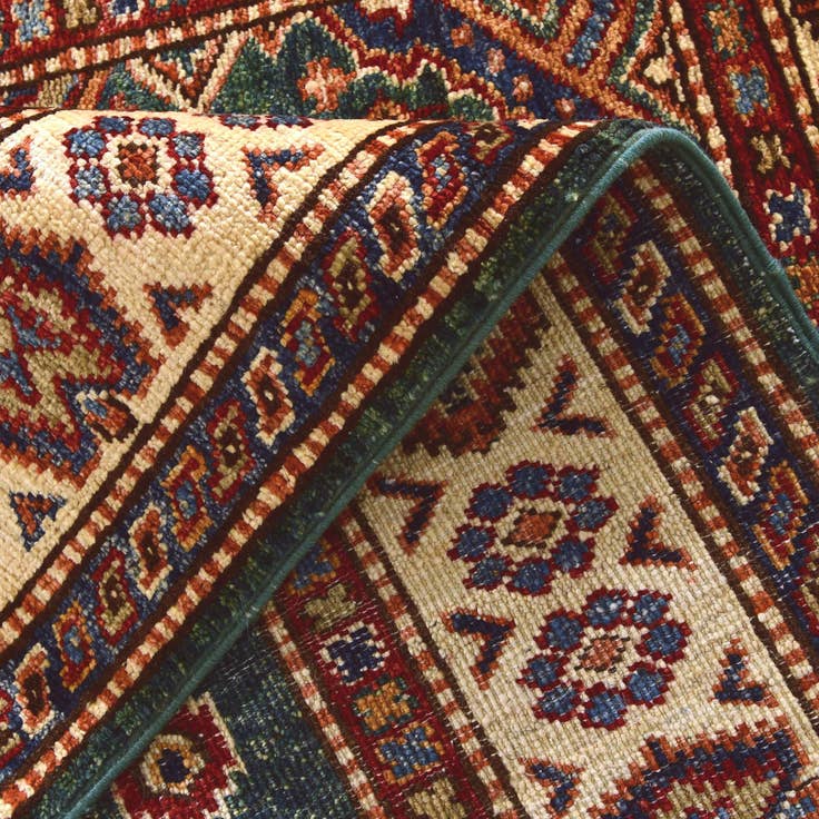 Detail image of 3' 5 x 4' 9 Hand Knotted Kazak Rug