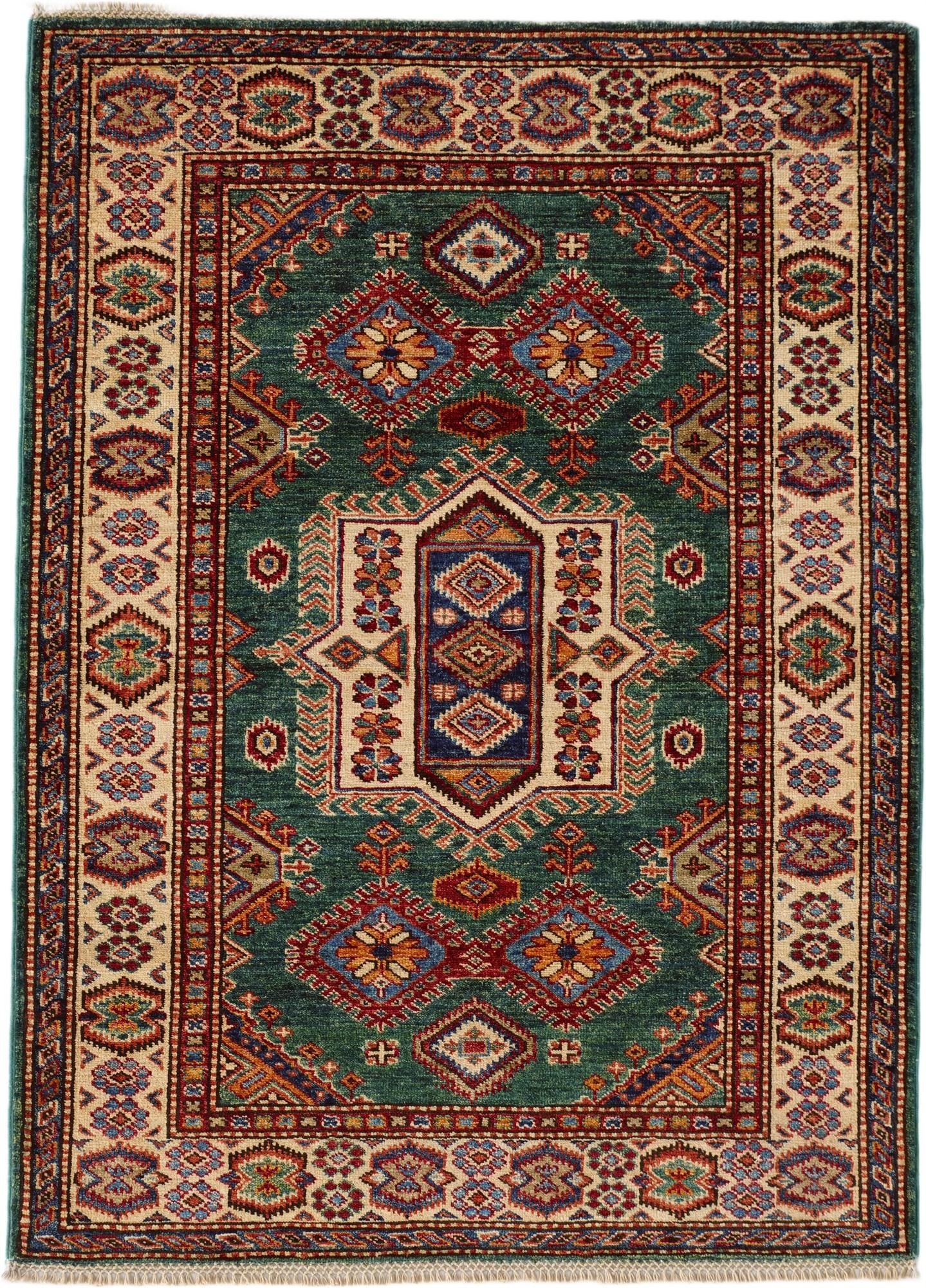 3' 5 x 4' 9 Hand Knotted Kazak Rug