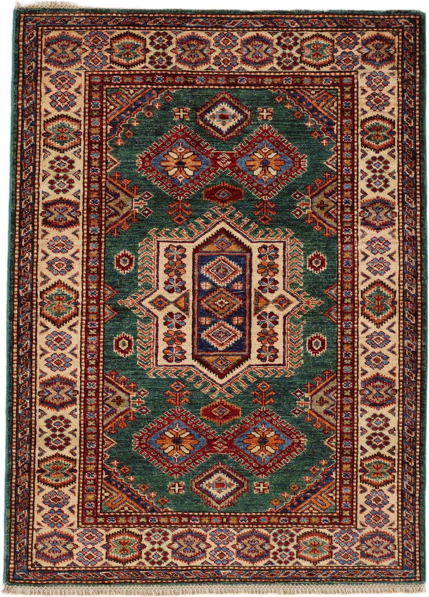 3' 5 x 4' 9 Hand Knotted Kazak Rug