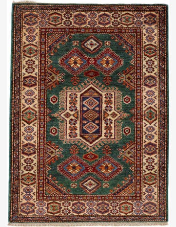 3' 5 x 4' 9 Hand Knotted Kazak Rug