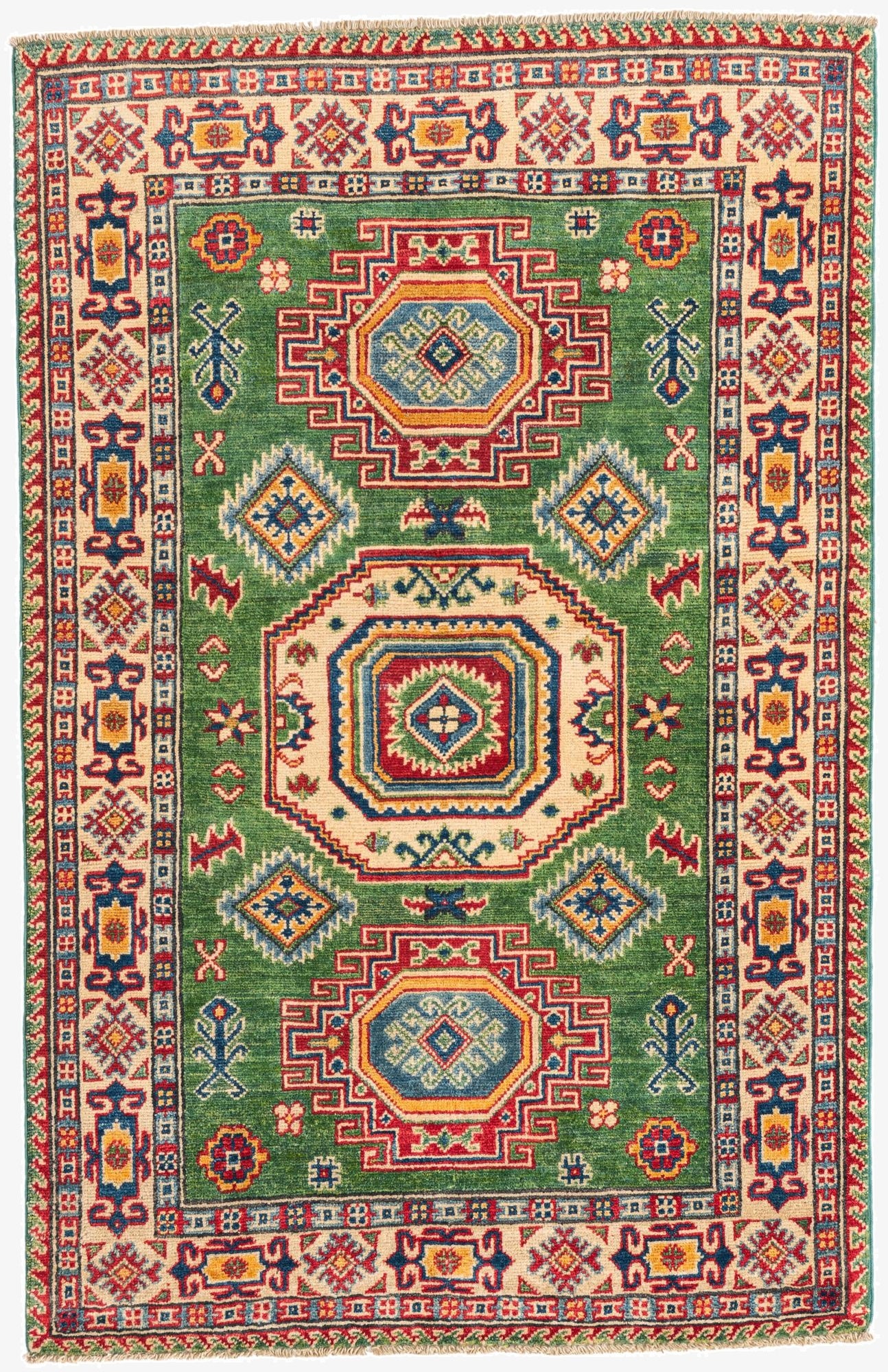 3' 3 x 5' 1  Hand Knotted Kazak Rug