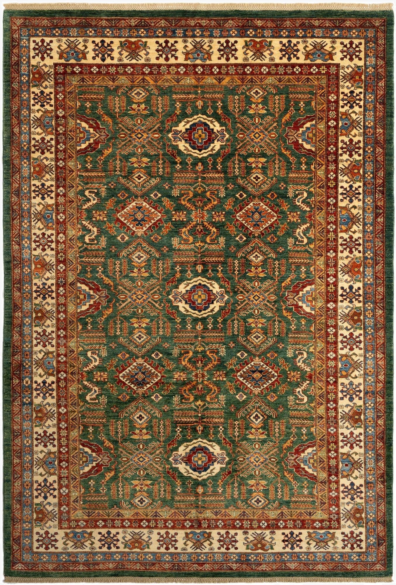 6' 9 x 9' 10 Kazak Wool Rug