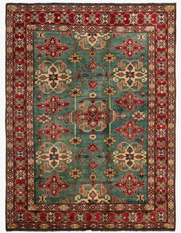 5' 10 x 7' 7 Hand Knotted Kazak Wool Rug