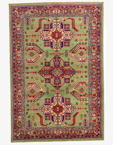 6' 8 x 10' Hand Knotted Kazak Rug