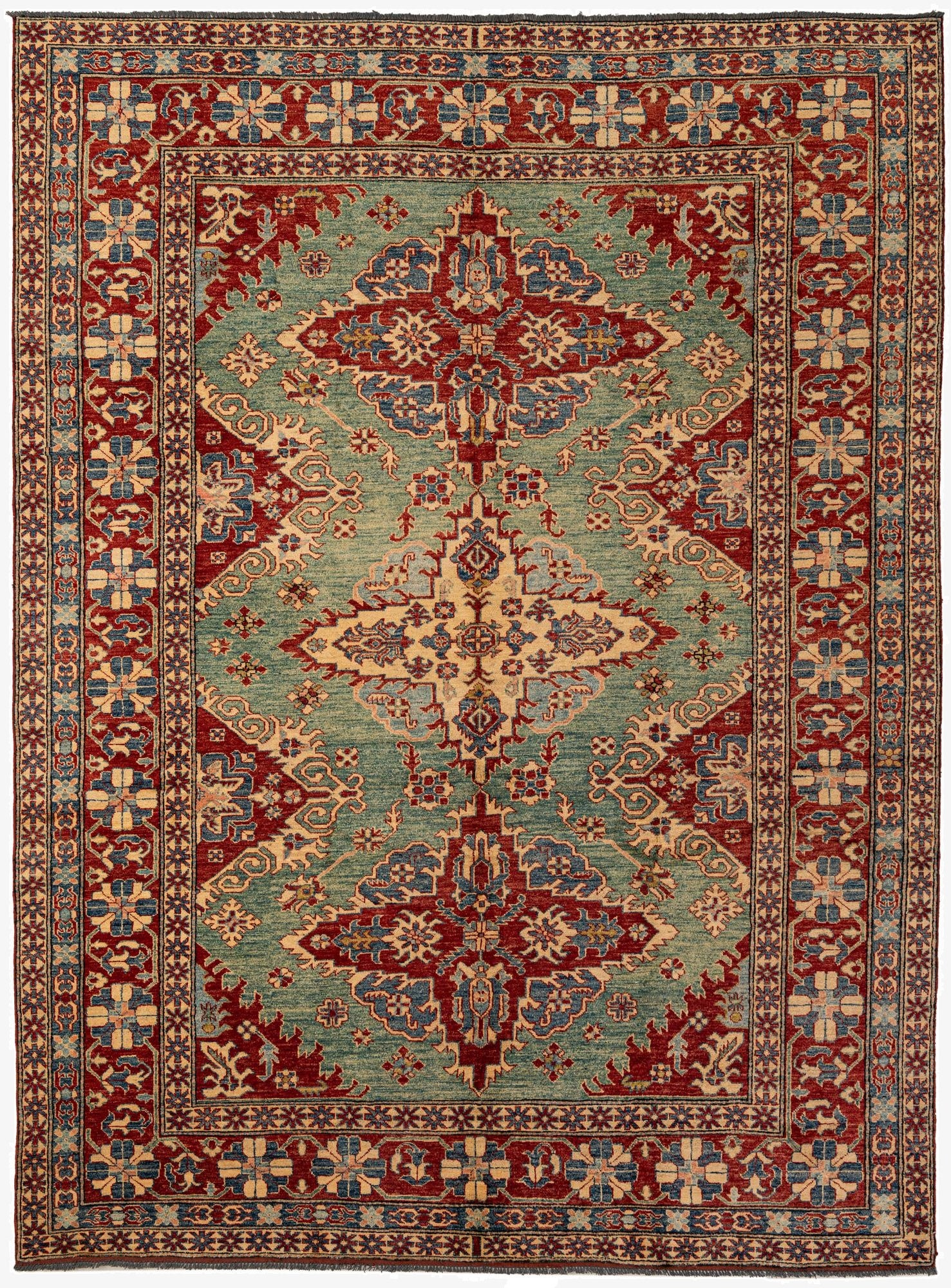 7' 8 x 10' 3  Hand Knotted Kazak Wool Rug