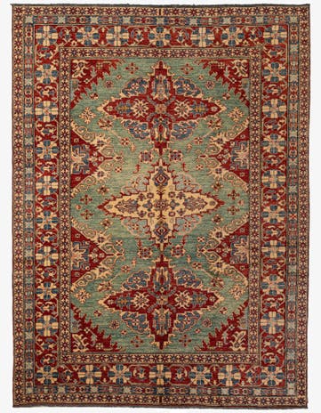 7' 8 x 10' 3 Hand Knotted Kazak Wool Rug