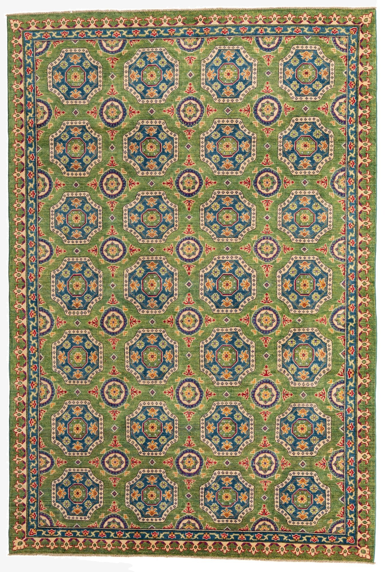 6' 8 x 9' 10  Hand Knotted Kazak Rug