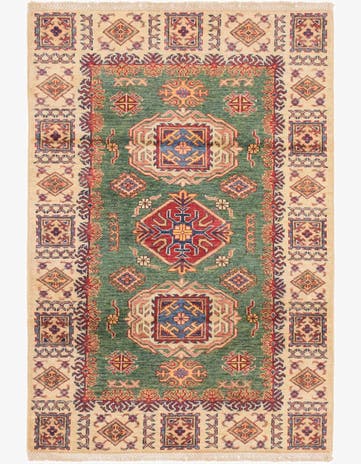 3' 3 x 4' 10 Hand Knotted Kazak Oriental Rug
