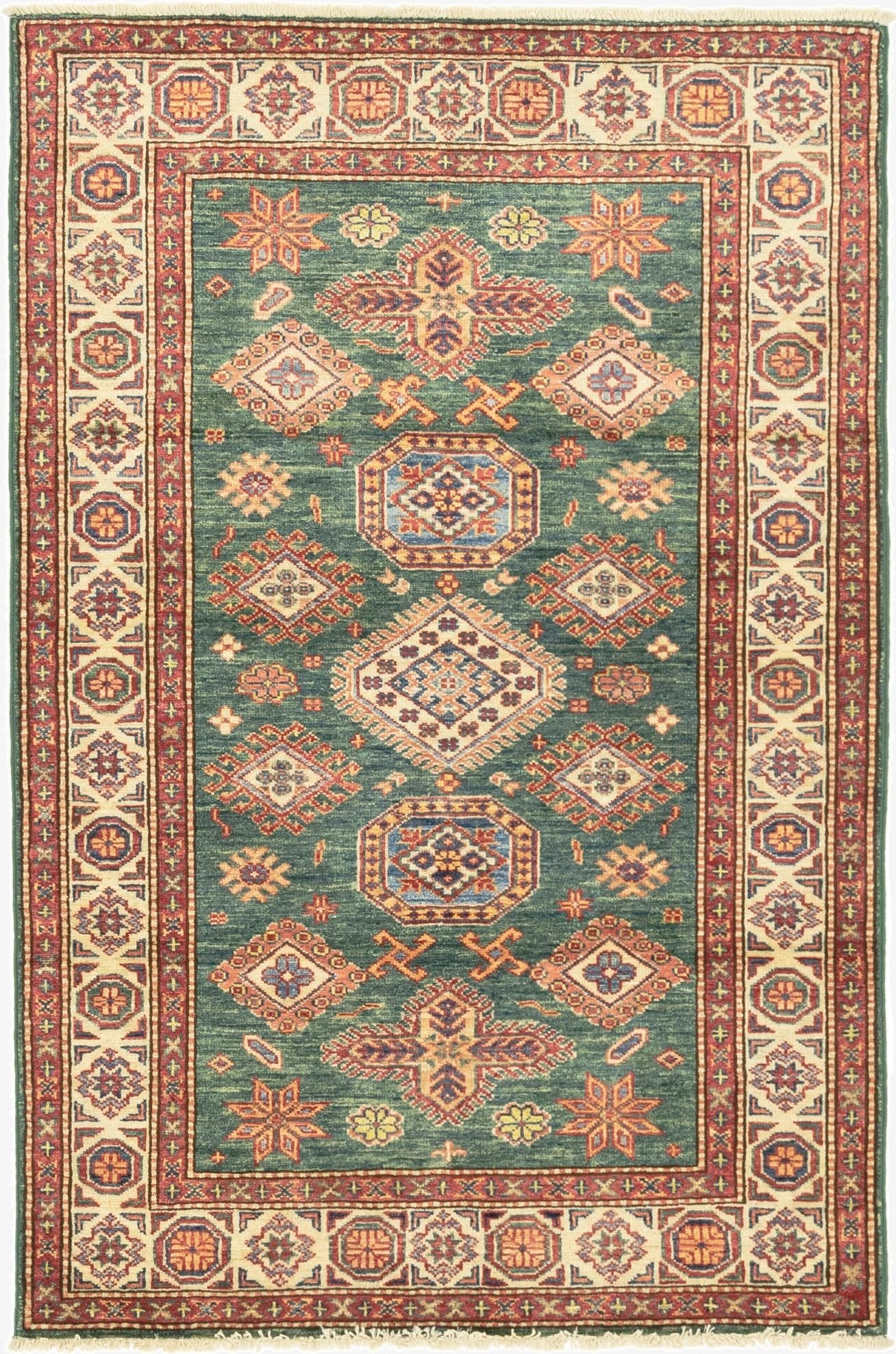 3' 3 x 5'  Hand Knotted Kazak Oriental Rug