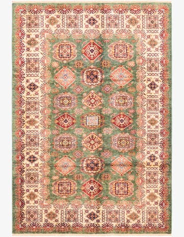 5' 6 x 8' Hand Knotted Kazak Oriental Rug