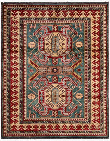 5' 2 x 6' 4 Hand Knotted Kazak Wool Rug
