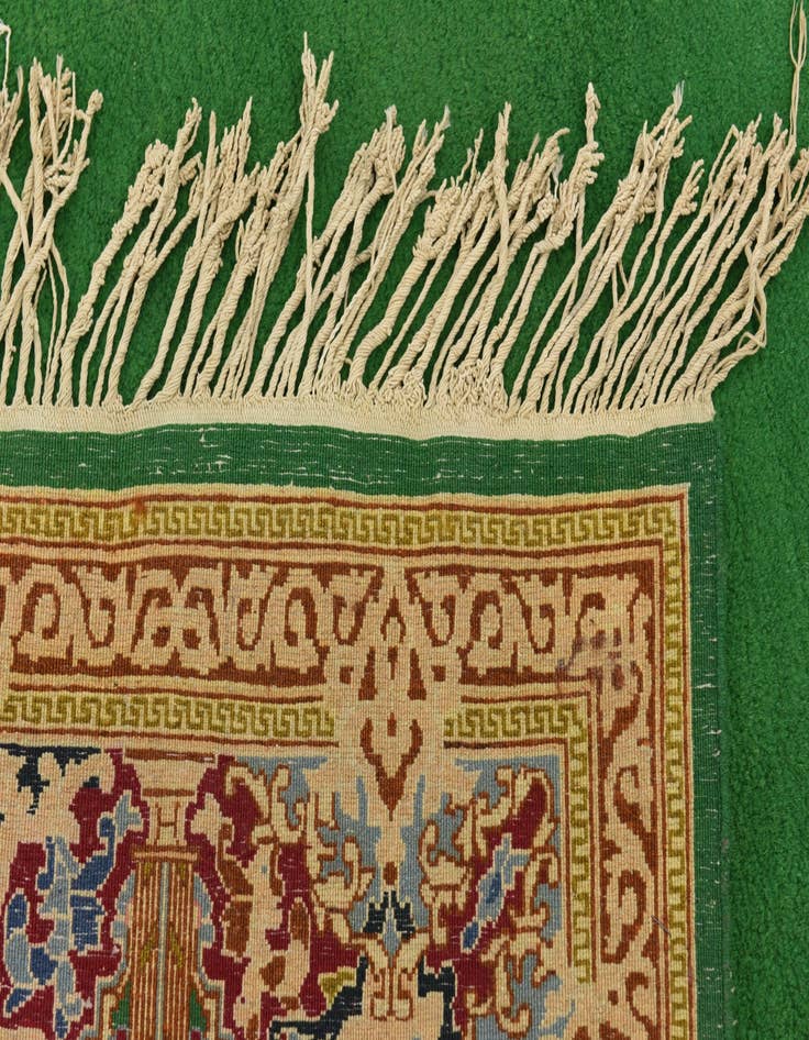 Detail image of 9' 3 x 12' 3  Hand Knotted Kerman Persian Wool Rug