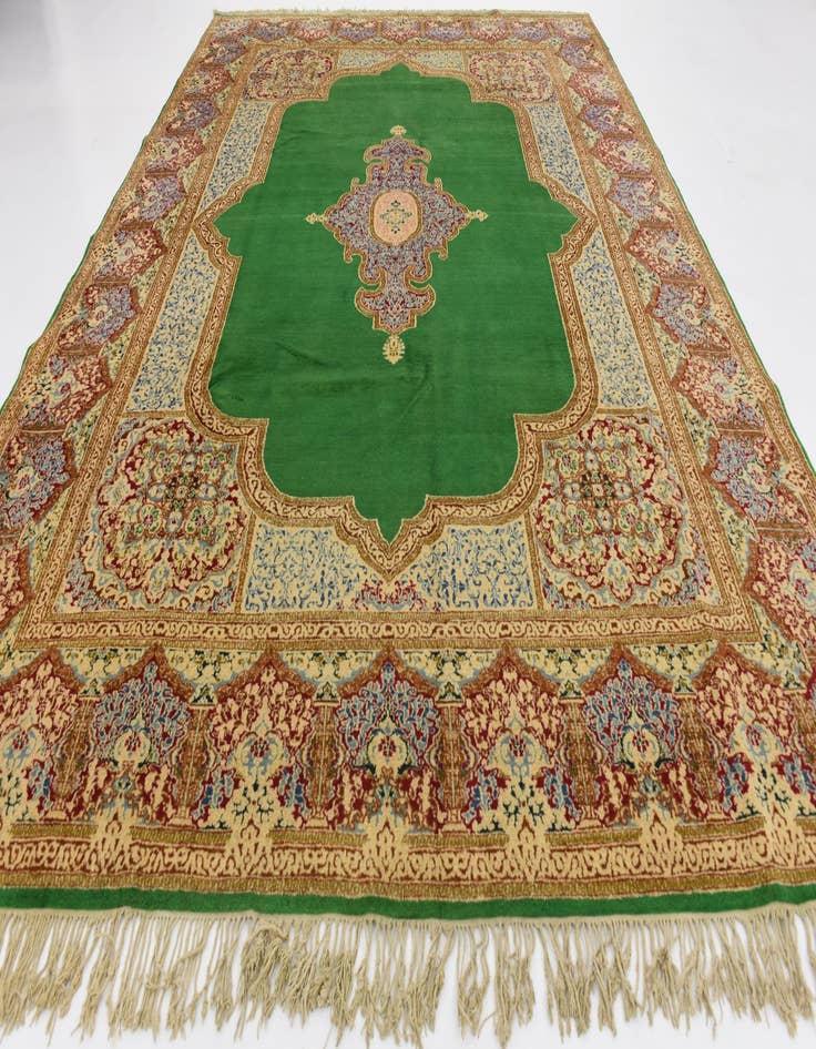 Detail image of 9' 3 x 12' 3  Hand Knotted Kerman Persian Wool Rug