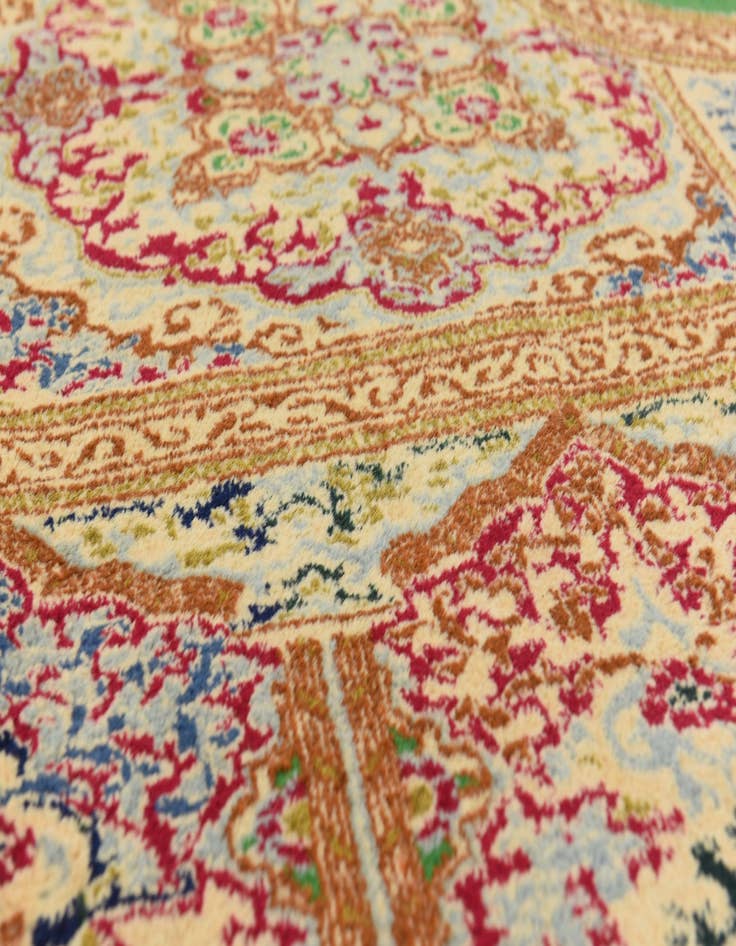 Detail image of 9' 3 x 12' 3  Hand Knotted Kerman Persian Wool Rug
