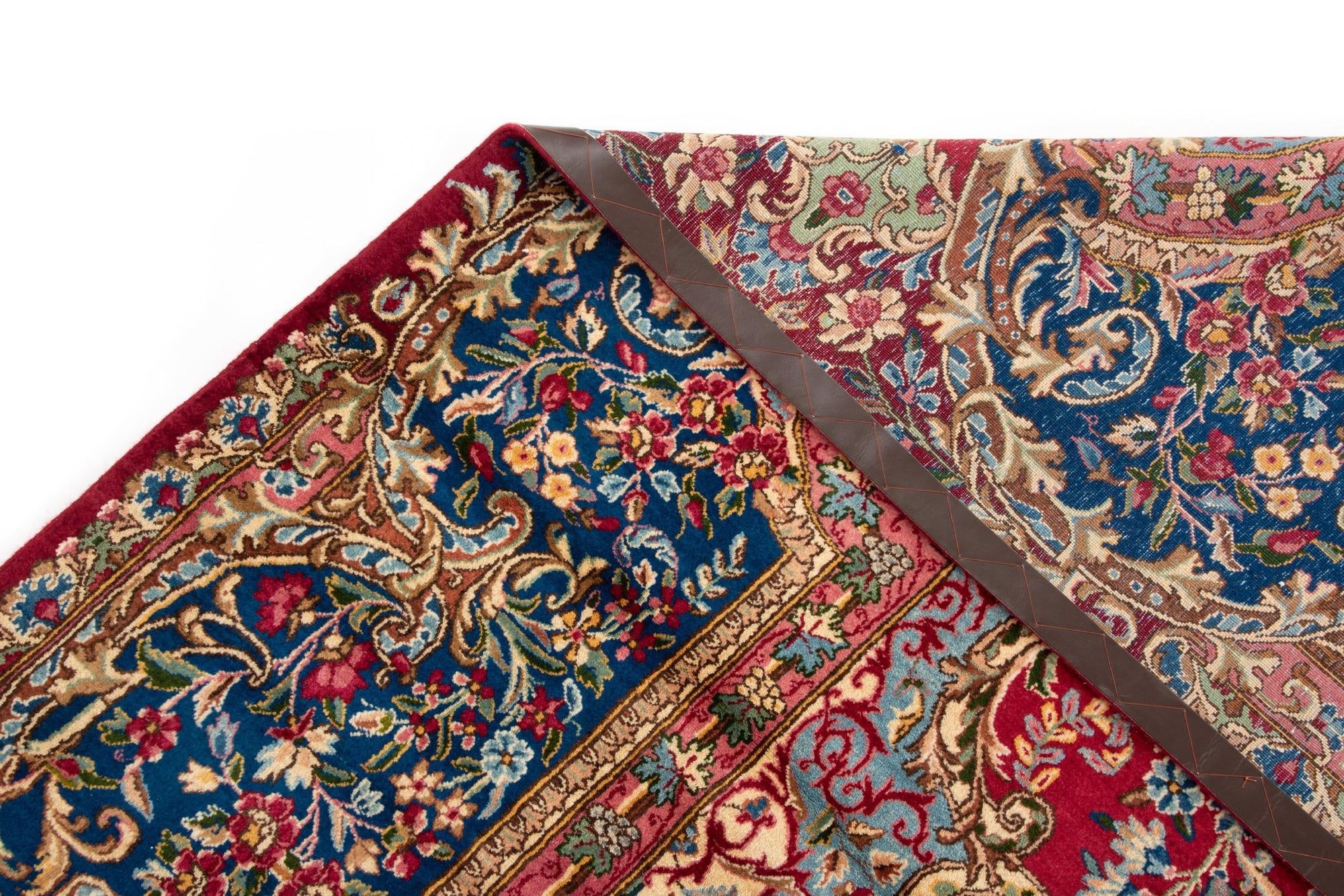 9' 7 x 12' 10 Hand Knotted Kerman Persian Wool Rug