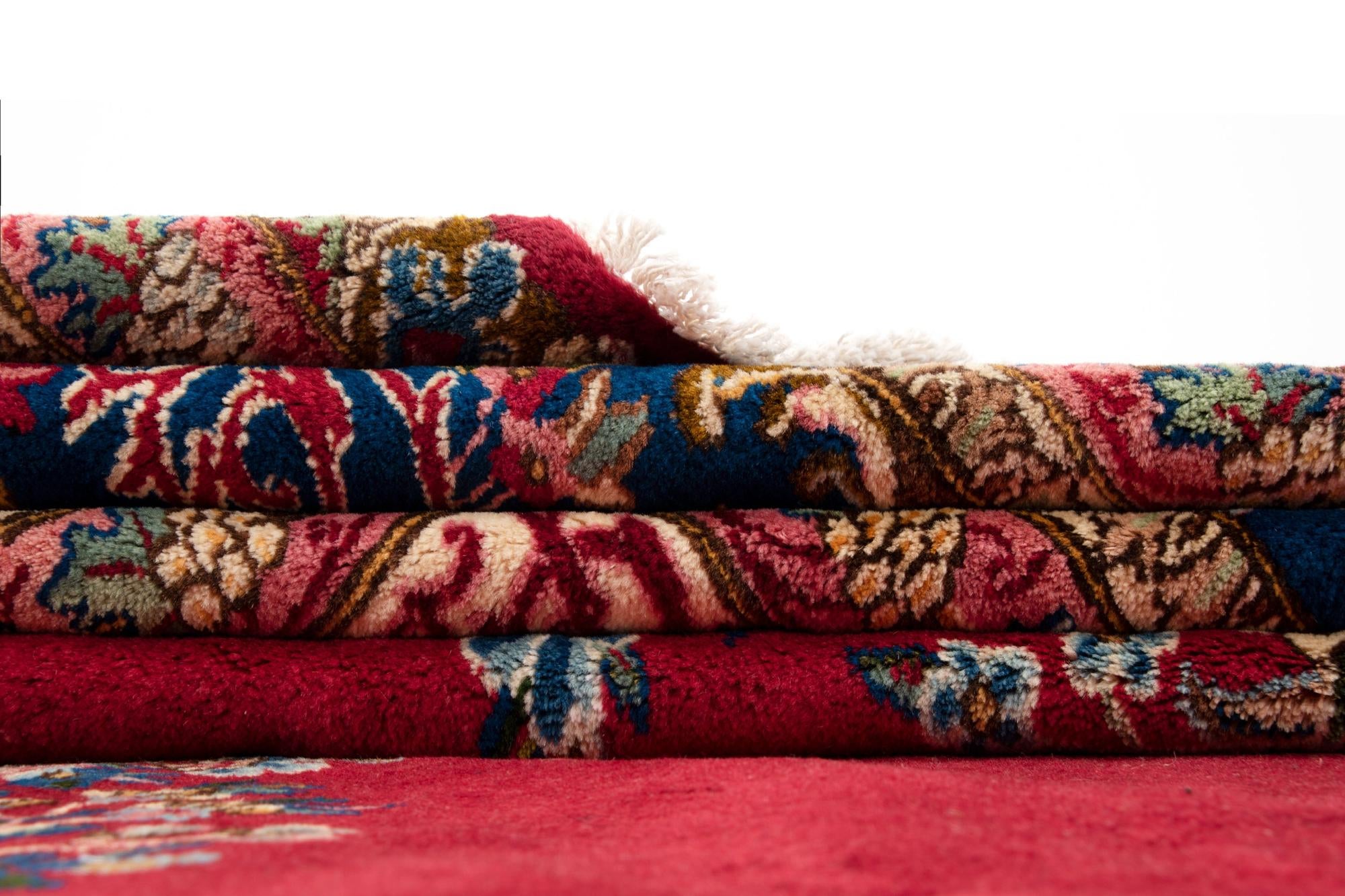 9' 7 x 12' 10 Hand Knotted Kerman Persian Wool Rug
