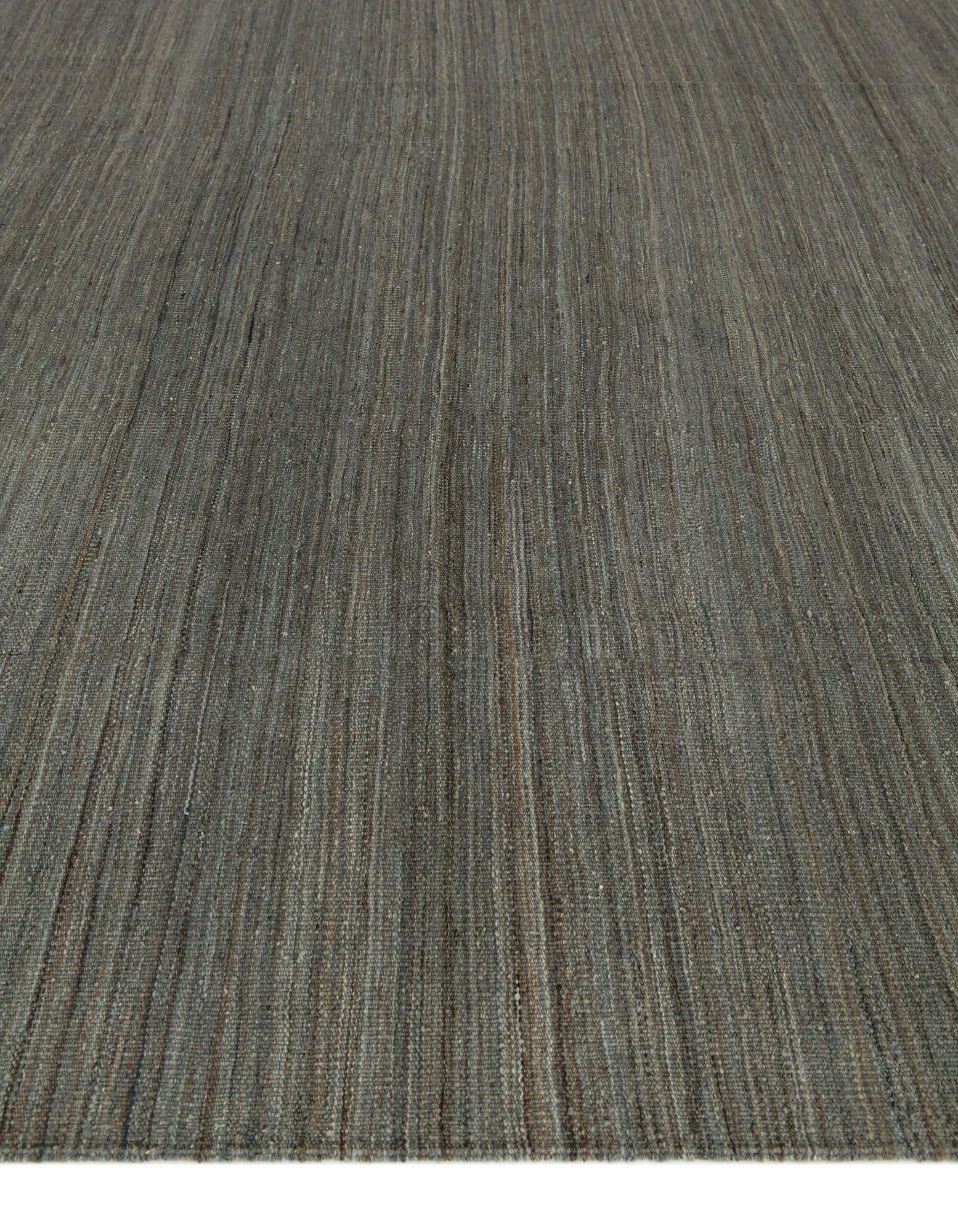 11' 1 x 15' 6 Hand Woven Kilim Afghan Wool Rug